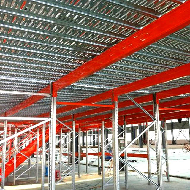 Almacén de almacenamiento Industrial plataforma de acero de servicio pesado estanterías de suelo almacenamiento en desván