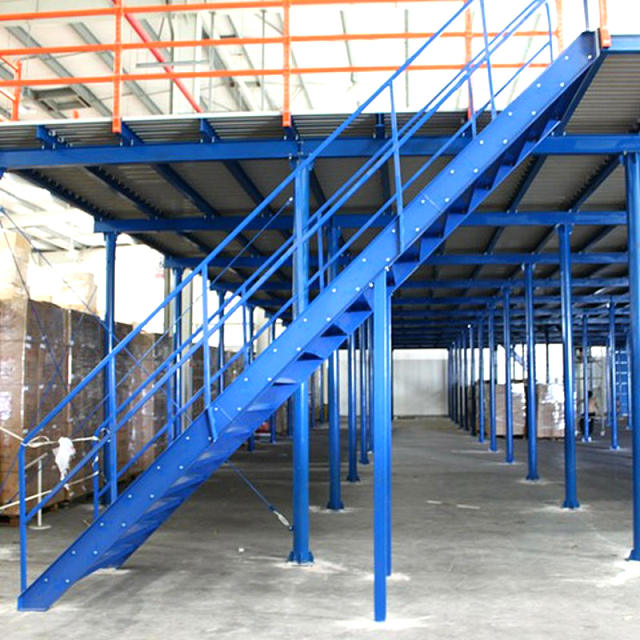 Almacén de almacenamiento Industrial plataforma de acero de servicio pesado estanterías de suelo almacenamiento en desván